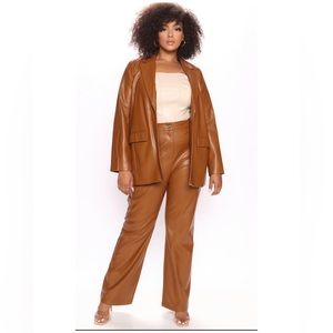 Charlotte Leather Pant “ Camel “
